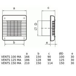 Wentylator łazienkowy VENTS 125 MA TH Vents Group