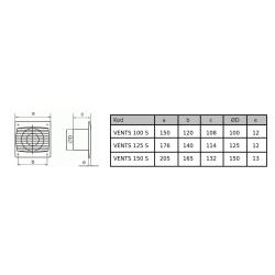 Wentylator łazienkowy VENTS 125 S 12V Vents Group