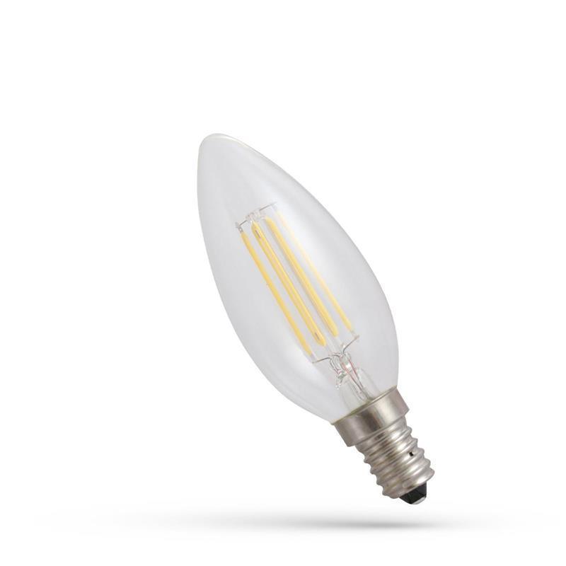 Żarówka świecowa LED COG CLEAR E14 6W WW ciepła Spectrum