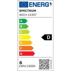 Żarówka LED kulka COG CLEAR E27 230V 6W NW neutralna Spectrum Spectrum