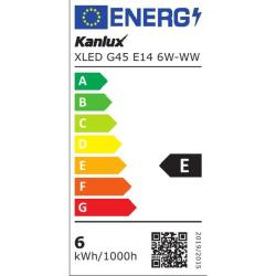 Żarówka LED XLED G45 E14 6W WW M ciepła Kanlux Kanlux