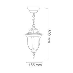 Lampa ogrodowa wisząca Florencja patyna - 302557 Goldlux