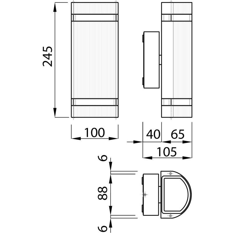 Kinkiet zewnętrzny SILVA 2xGU10 GTV