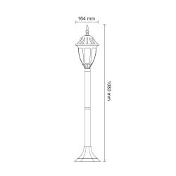 Lampa ogrodowa stojąca Florencja 100cm patyna - 302595 Goldlux