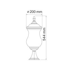 Lampa ogrodowa stojąca Marsylia LED 9W - 300874 Goldlux