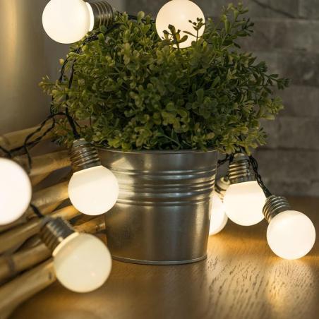Girlanda ogrodowa LED solarna kulki mleczne 309280