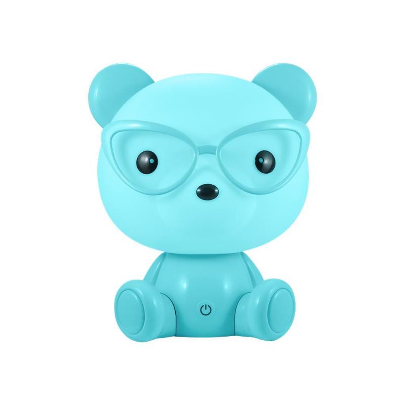 Lampka nocna - Miś niebieska LED 308252