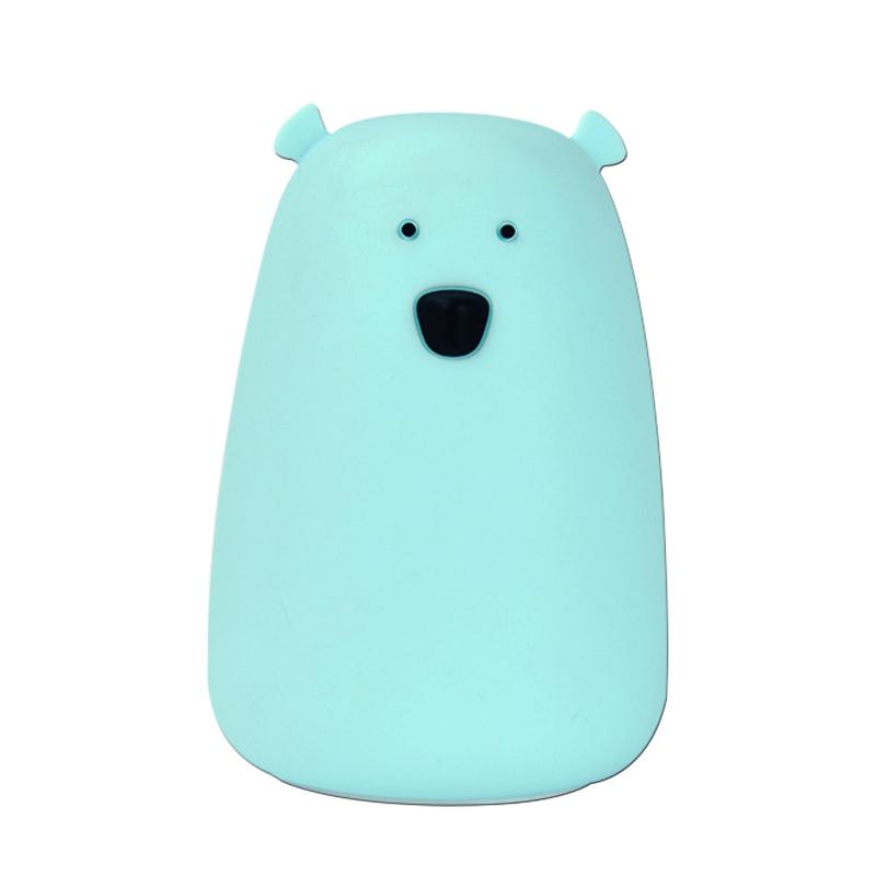 Lampka nocna - Miś niebieska LED 312969