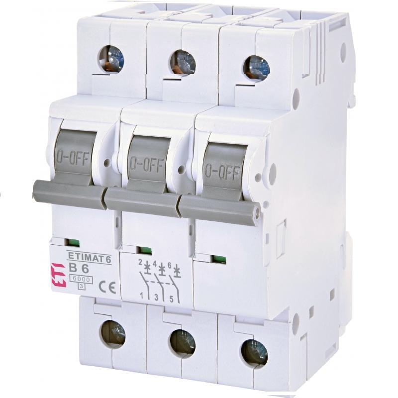Wyłącznik nadprądowy ETIMAT6 3P B16 6kA ETI