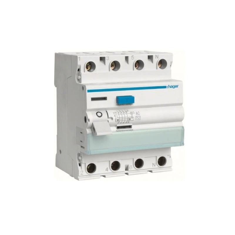 Wyłącznik różnicowoprądowy CD485Z 100A 30mA AC 4P Hager Wyłącznik różnicowoprądowy CD485Z 100A 30mA AC 4P Hager