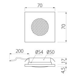 Zestaw opraw meblowych Marbella LED 230V 3x1,5W GTV