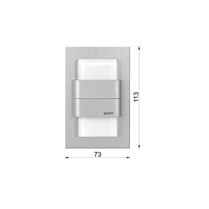 Oprawa schodowa LED DUO Tango szlif Inox 10V IP20 6500K SKOFF