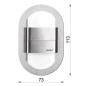 Oprawa schodowa LED DUO Rueda szlif Inox 10V IP20 3000K SKOFF