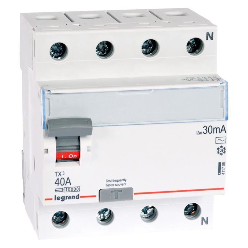 Wyłącznik różnicowoprądowy P304 TX3 40A 30mA AC 4P Legrand