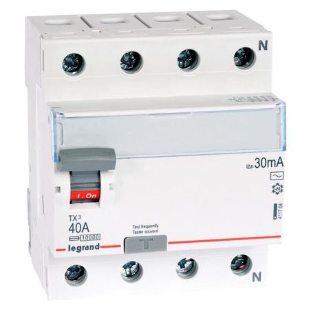 Wyłącznik różnicowoprądowy P304 TX3 40A 30mA AC 4P Legrand