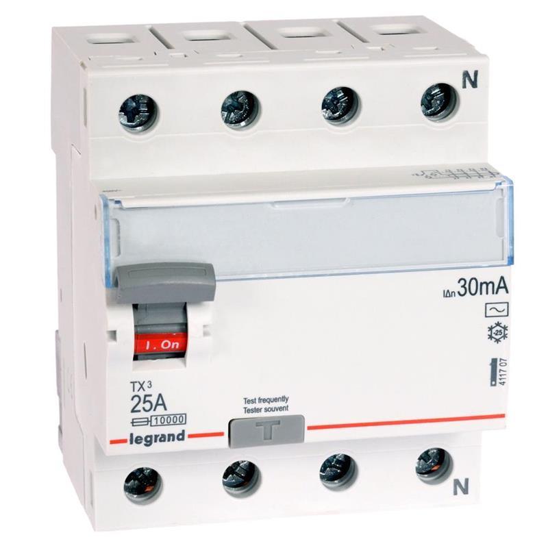 Wyłącznik różnicowoprądowy P304 TX3 25A 30mA AC 4P Legrand