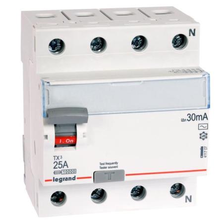 Wyłącznik różnicowoprądowy P304 TX3 25A 30mA AC 4P Legrand