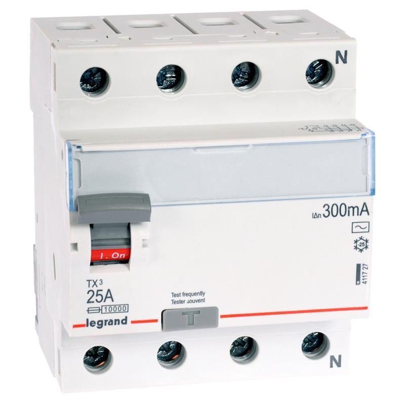 Wyłącznik różnicowoprądowy P304 TX3 25A 300mA AC 4P Legrand