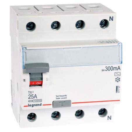 Wyłącznik różnicowoprądowy P304 TX3 25A 300mA AC 4P Legrand