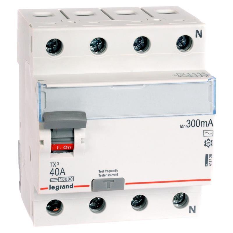 Wyłącznik różnicowoprądowy P304 TX3 40A 300mA AC 4P Legrand