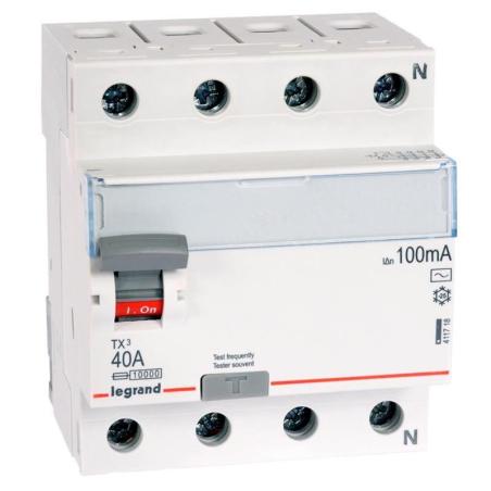 Wyłącznik różnicowoprądowy P304 TX3 40A 100mA AC 4P Legrand