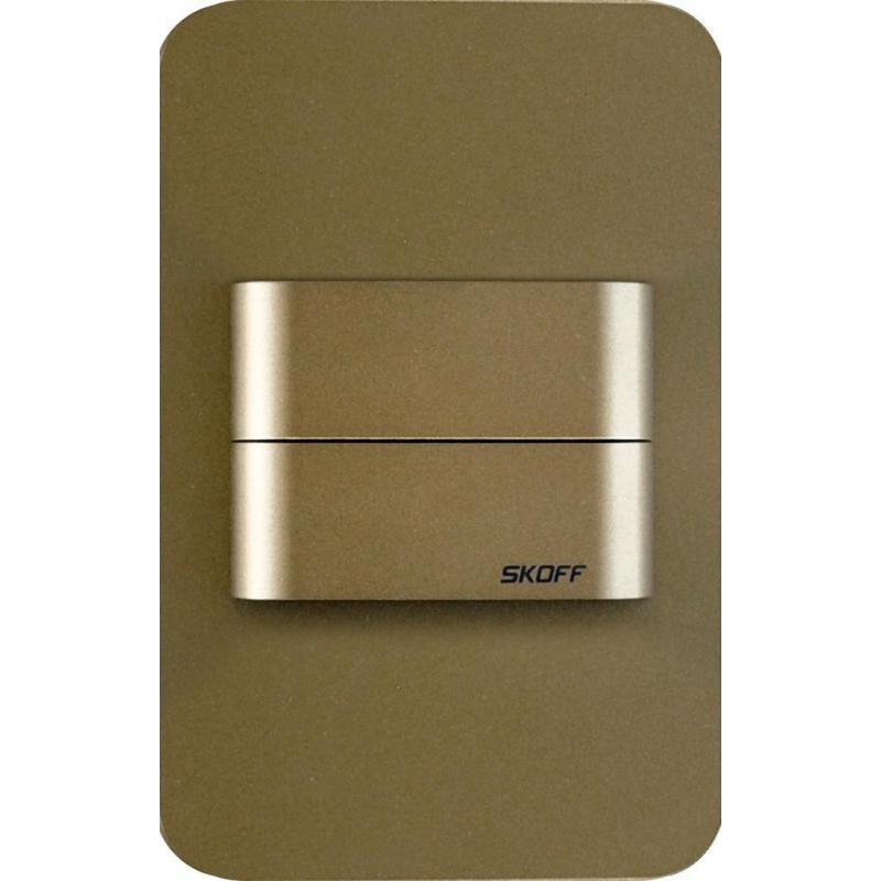 Oprawa schodowa LED DUO Salsa Short mosiądz mat 10V IP66 3000K SKOFF