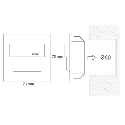 Oprawa schodowa LED Tango biały mat 10V IP20 4000K SKOFF SKOFF