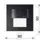 Oprawa schodowa LED Tango mini czarny mat 10V IP20 6500K SKOFF