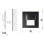 Oprawa schodowa LED Tango mini stick czarny mat 10V IP20 4000K SKOFF