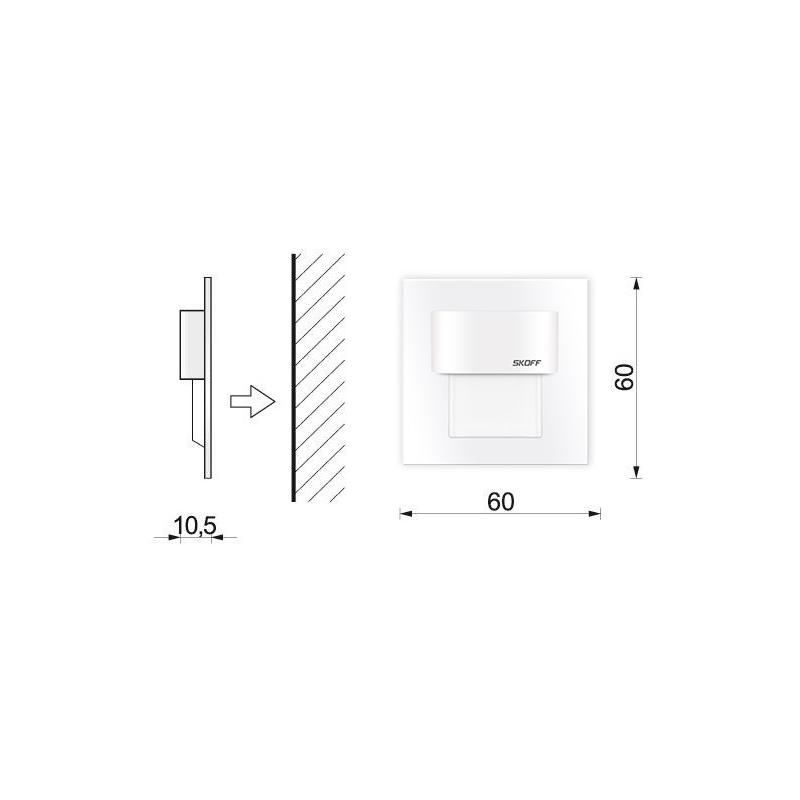 Oprawa schodowa LED Tango mini stick biały mat 10V IP20 3000K SKOFF