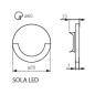 Oprawa schodowa SOLA LED WW 12V ciepła - Kanlux