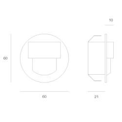 Oprawa schodowa LED Rueda mini biały mat 10V IP20 6500K SKOFF SKOFF