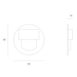 Oprawa schodowa LED Rueda mini stick biały mat 10V IP20 6500K SKOFF SKOFF