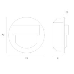 Oprawa schodowa LED Rueda biały mat 10V IP20 6500K SKOFF SKOFF