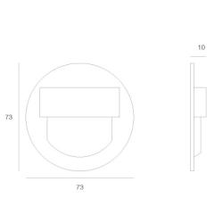 Oprawa schodowa LED Rueda stick biały mat 10V IP20 4000K SKOFF SKOFF