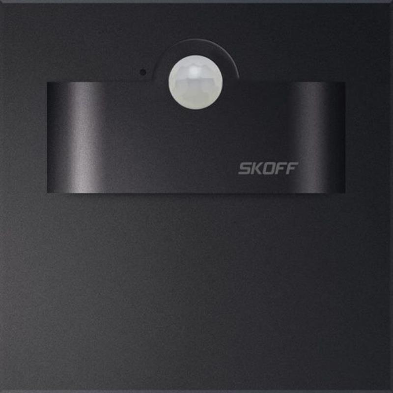 Oprawa schodowa LED Tango Short PIR 120 czarny mat 10V IP20 6500K SKOFF