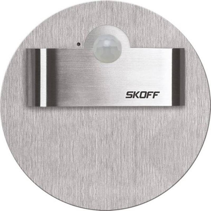 Oprawa schodowa LED Rueda Short PIR 120 szlif Inox 10V IP20 3000K SKOFF