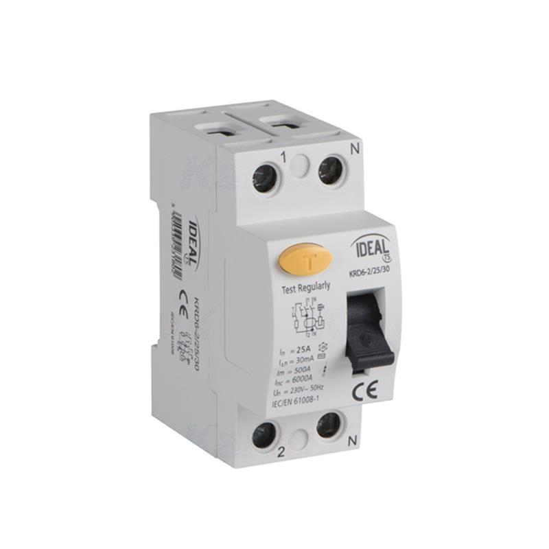 Wyłącznik różnicowoprądowy KRD6 2P 25A AC 30mA Kanlux Ideal