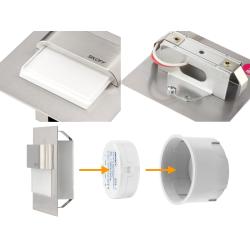 Oprawa schodowa LED Tango szlif Inox 10V IP66 4000K SKOFF SKOFF