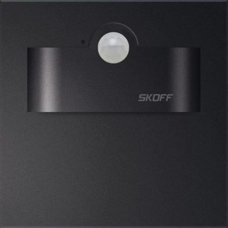 Oprawa schodowa LED Tango Short PIR 120 czarny mat 230V IP20 6500K SKOFF