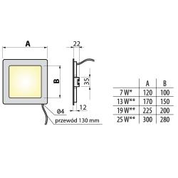 Oprawa LED downlight wpuszczana MATIS 13W IP20 ciepłobiały