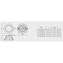 Oprawa LED downlight wpuszczana SOLERO II 18W NB IP54 GTV