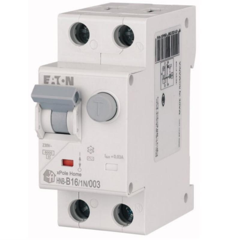 Wyłącznik różnicowoprądowy z członem nadprądowym HNB 16A B 30mA AC 2pol Eaton