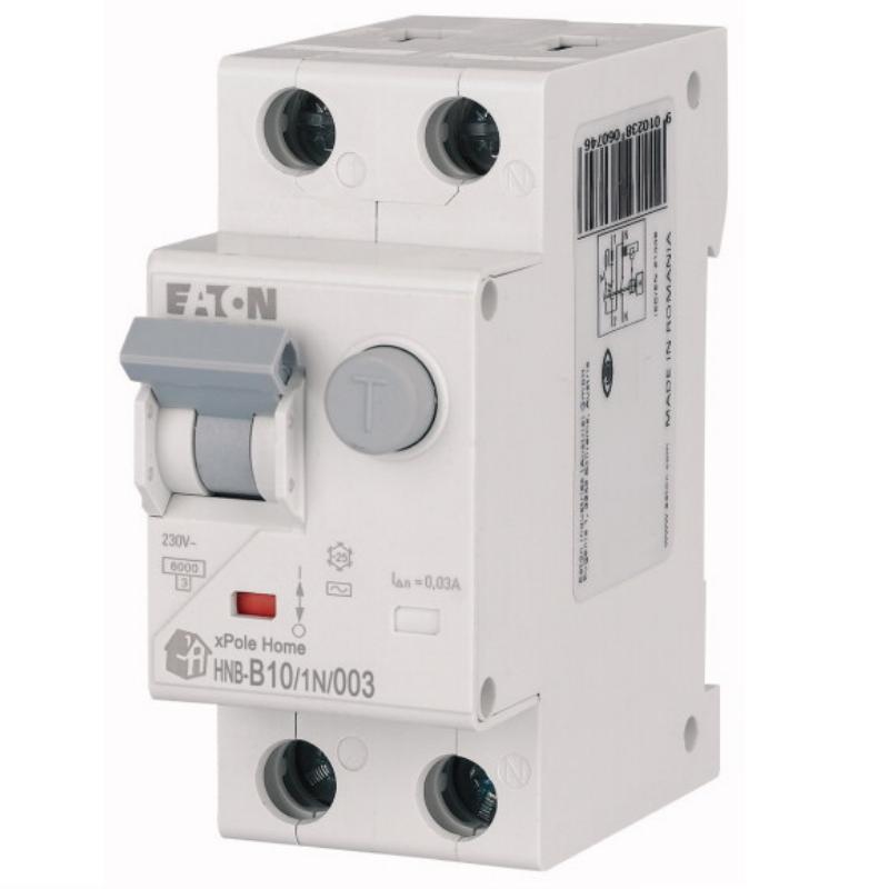 Wyłącznik różnicowoprądowy z członem nadprądowym HNB 10A B 30mA AC 2pol Eaton