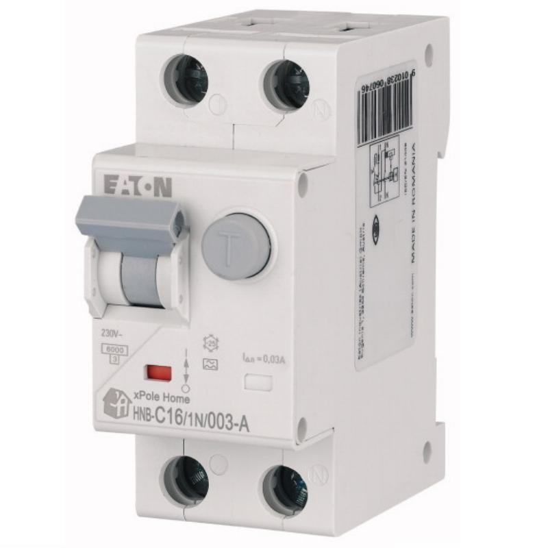 Wyłącznik różnicowoprądowy z członem nadprądowym HNB 6A C 30mA A 2pol Eaton