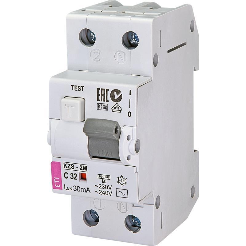 Wyłącznik nadprądowy KZS-2M C 32A 30mA AC ETI
