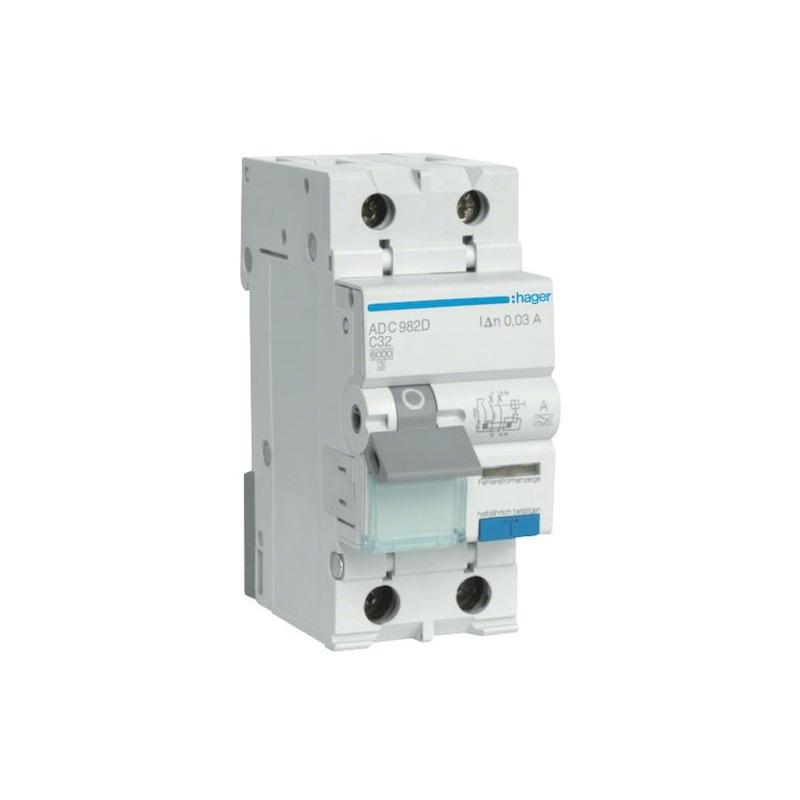Wyłącznik różnicowoprądowy z członem nadprądowym ADC910D 10A B 30mA AC 2pol Hager