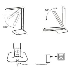 Lampa biurkowa LED Desk Lamp z wyświetlaczem LALD4W Tracon Electric