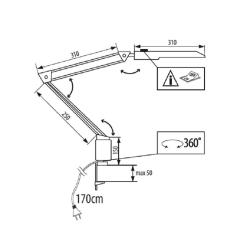 Lampka biurkowa Heron II LED B czarna Kanlux