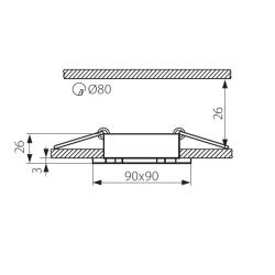 Oprawa kwadratowa aluminium SEIDY CT-DTL50-AL Kanlux